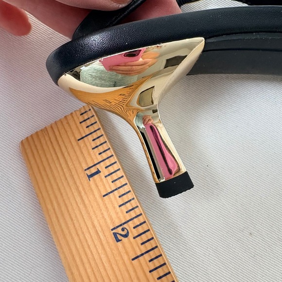 A New Day Samantha Heels Black Slingback Pointed Toe Block Heel Women's Size 7 - Picture 9 of 12